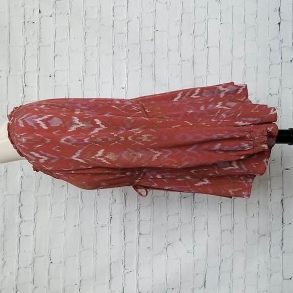 Torrid Ikat Tie-Waist Peasant Blouse - Picture 6 of 12